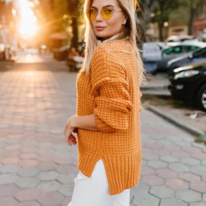 Blusa de crochê amarela